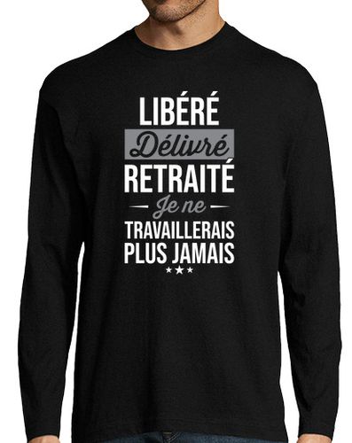 Camiseta Hombre Manga Larga liberado emitido jubilado regalo jubila laTostadora - latostadora.com - Modalova