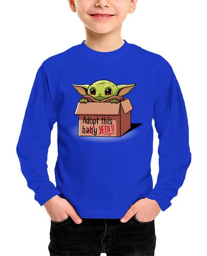 Camiseta Niño Manga Larga Adopta un Jedi - Grogu Mandalorian laTostadora - latostadora.com - Modalova