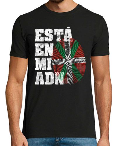Camiseta Está En Mi ADN Bandera Euskadi Euskal Herria País Vasco Euskera - latostadora.com - Modalova