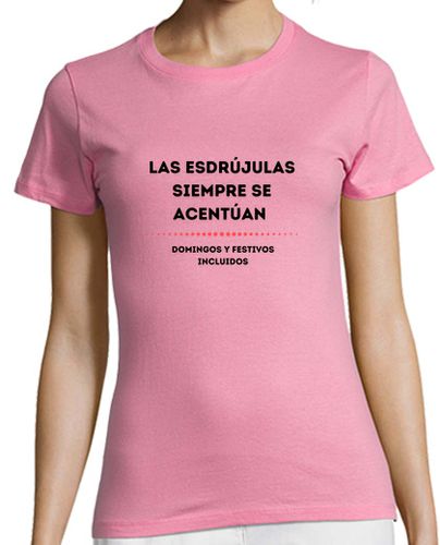 Camiseta mujer Esdrújulas negro - latostadora.com - Modalova