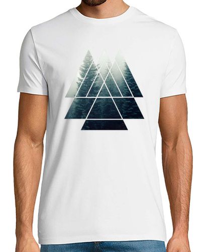 Camiseta Hombre Manga Corta triángulos de geometría sagrada - bosqu laTostadora - latostadora.com - Modalova