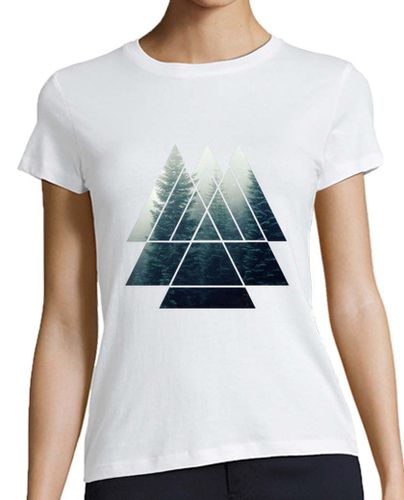 Camiseta mujer triángulos de geometría sagrada - bosqu - latostadora.com - Modalova