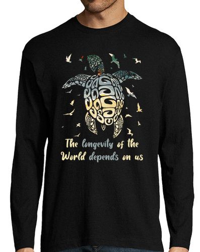 Camiseta Hombre Manga Larga Salvemos la naturaleza laTostadora - latostadora.com - Modalova