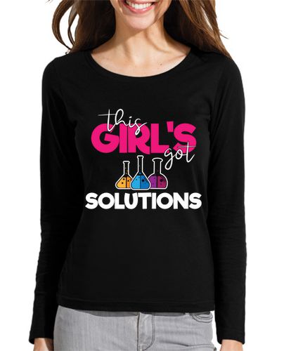 Camiseta mujer estas chicas tienen soluciones química - latostadora.com - Modalova