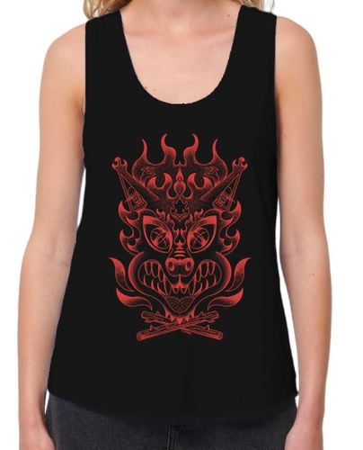 Camiseta Mujer Tirantes Loose Fit Wolf Fire Tattoo camiseta tirantes mujer laTostadora - latostadora.com - Modalova