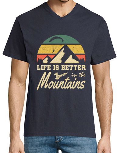 Camiseta la vida es mejor en la montaña parapent - latostadora.com - Modalova