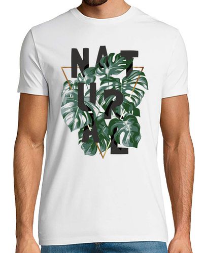 Camiseta Hombre Manga Corta planta monstera geométrica natural laTostadora - latostadora.com - Modalova