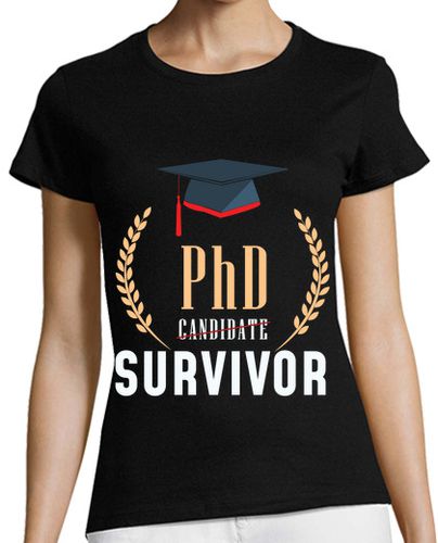 Camiseta Mujer Manga Corta estudiante de tesis de título de doctor laTostadora - latostadora.com - Modalova