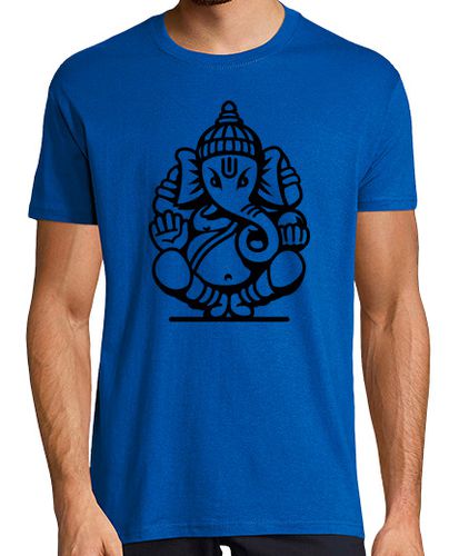 Camiseta Hombre Manga Corta Ganesh Ganesha Elefante No.4 (negro) laTostadora - latostadora.com - Modalova