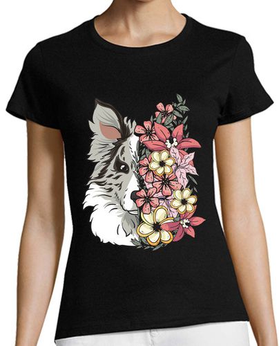 Camiseta mujer border collie blue merle con flores laTostadora - latostadora.com - Modalova