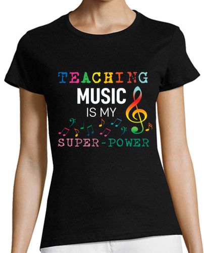 Camiseta Mujer Manga Corta profesor de música superpoder laTostadora - latostadora.com - Modalova