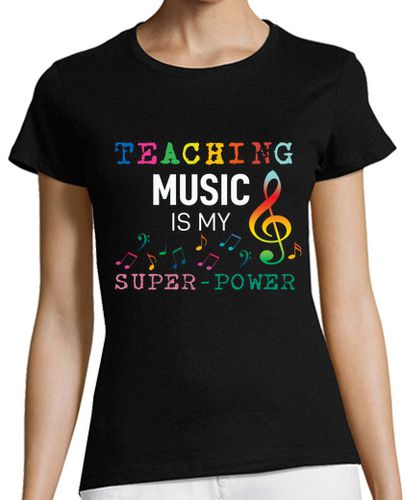 Camiseta mujer profesor de música superpoder - latostadora.com - Modalova