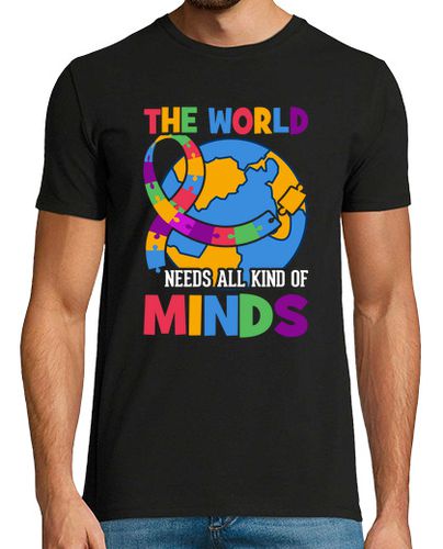 Camiseta Hombre Manga Corta todo tipo de mentes autismo diseño laTostadora - latostadora.com - Modalova