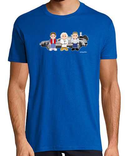Camiseta Marty, Doc, Biff y la máquina del tiempo - latostadora.com - Modalova