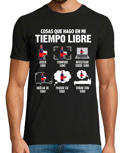 Camiseta Me Encanta El Vino Enóloga Humor Alcohol Vino Tinto laTostadora - latostadora.com - Modalova