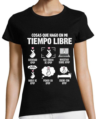 Camiseta mujer Me Encanta el Kpop Música K Pop BTS Korea Manga Anime laTostadora - latostadora.com - Modalova