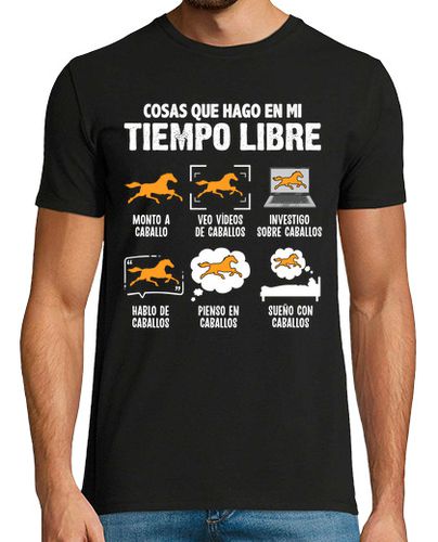Camiseta Me Encantan Los Caballos Amantes Del Caballo Hípica Equitación Animales - latostadora.com - Modalova