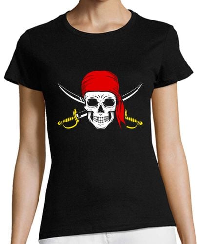 Camiseta Mujer Manga Corta calavera pirata laTostadora - latostadora.com - Modalova