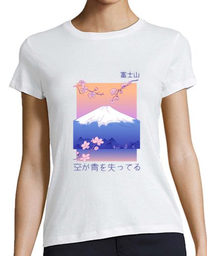 Camiseta mujer montaña pastel japonesa - latostadora.com - Modalova