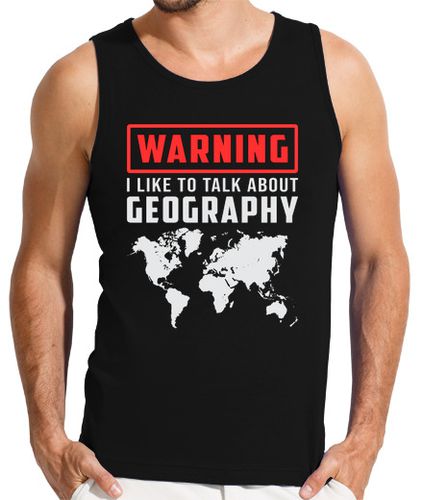 Camiseta Hombre Sin Mangas profesor de geografía gracioso mapa con laTostadora - latostadora.com - Modalova