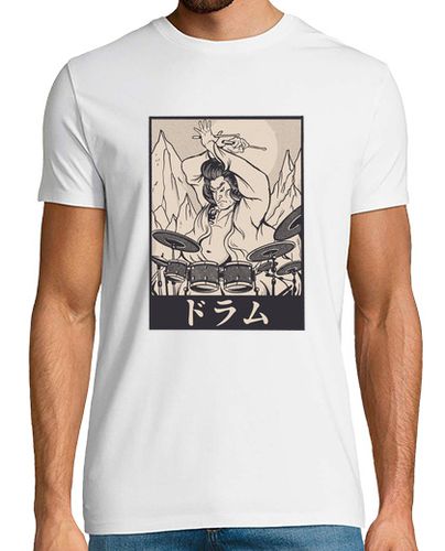 Camiseta samurai tocando la batería - latostadora.com - Modalova