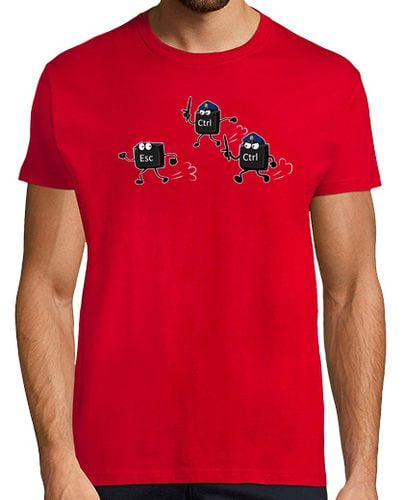 Camiseta Hombre Manga Corta Teclas Esc Ctrl laTostadora - latostadora.com - Modalova