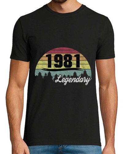 Camiseta nacido en 1981 y legendario - latostadora.com - Modalova