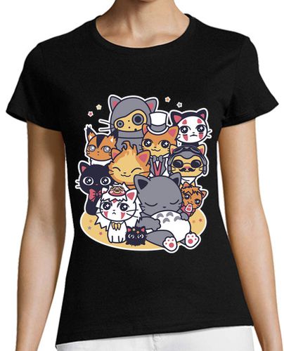 Camiseta mujer Miyazaki cats - latostadora.com - Modalova