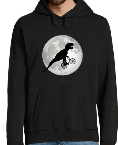 Sudadera Con Capucha Para Hombre dino en bicicleta a la luz de la luna laTostadora - latostadora.com - Modalova