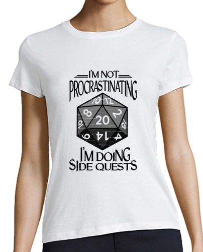 Camiseta Mujer Manga Corta no estoy postergando el juego de rol de cubo rpg laTostadora - latostadora.com - Modalova