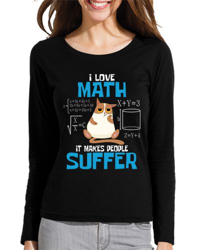 Camiseta mujer Amo las matemáticas hace sufrir a la ge - latostadora.com - Modalova