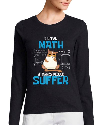 Camiseta Mujer Manga Larga Amo las matemáticas hace sufrir a la ge laTostadora - latostadora.com - Modalova