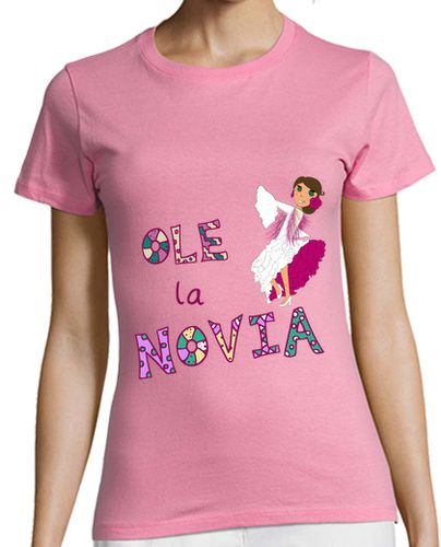 Camiseta Mujer Manga Corta Ole la novia - vestido blanco laTostadora - latostadora.com - Modalova