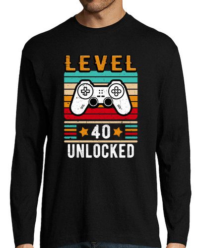 Camiseta nivel 40 desbloqueado cumpleaños retro - latostadora.com - Modalova