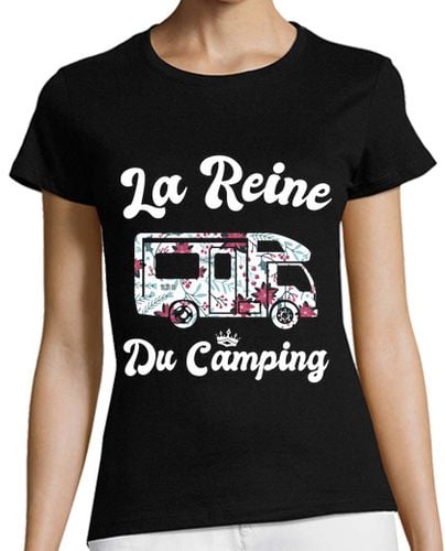 Camiseta Mujer Manga Corta regalo de la reina del camping camper laTostadora - latostadora.com - Modalova