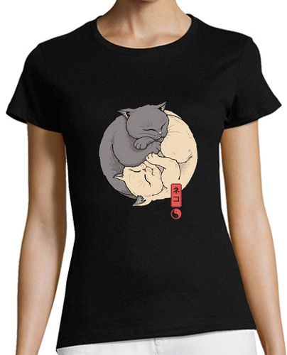 Camiseta mujer camisa de gatos yin yang para mujer - latostadora.com - Modalova