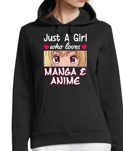 Sudadera Con Capucha Para Mujer solo una chica que ama el anime manga laTostadora - latostadora.com - Modalova