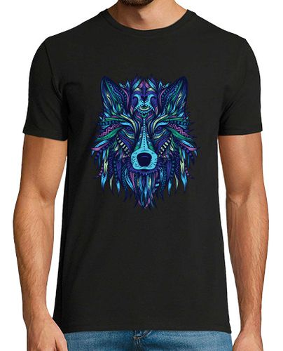 Camiseta lobo mandala azul - latostadora.com - Modalova
