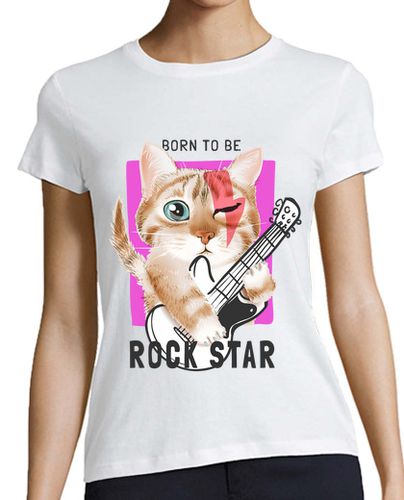 Camiseta mujer nacido para ser diseño de gato estrella - latostadora.com - Modalova