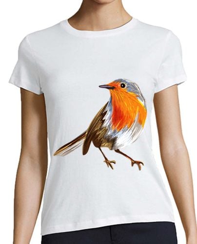 Camiseta Mujer Manga Corta robin pájaro fauna ornitología regalo laTostadora - latostadora.com - Modalova