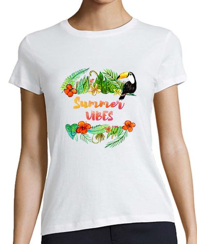 Camiseta Mujer Manga Corta Summer Vibes laTostadora - latostadora.com - Modalova