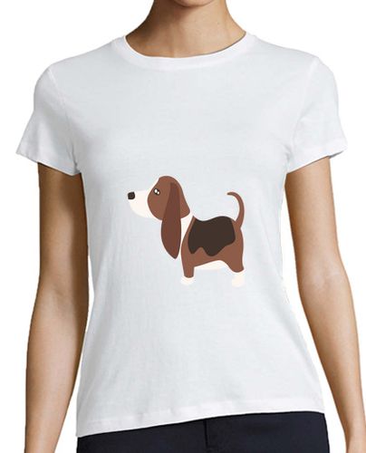 Camiseta Mujer Manga Corta mezcla de basset hound beagle laTostadora - latostadora.com - Modalova