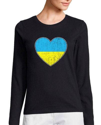 Camiseta mujer bandera de ucrania amor corazón laTostadora - latostadora.com - Modalova