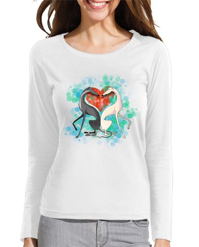 Camiseta mujer Corazón galgo simétrico - latostadora.com - Modalova