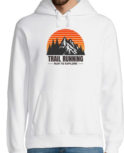 Sudadera Con Capucha Para Hombre trail running - corre para explorar laTostadora - latostadora.com - Modalova