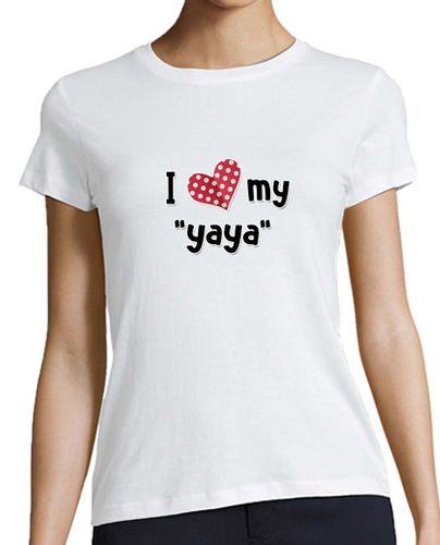 Camiseta mujer I love my Yaya camiseta blanca marga corta mujer - latostadora.com - Modalova