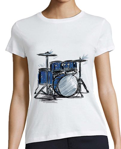 Camiseta mujer diseño de kit de batería - latostadora.com - Modalova