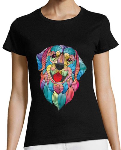 Camiseta Mujer Manga Corta golden retriever de colores laTostadora - latostadora.com - Modalova