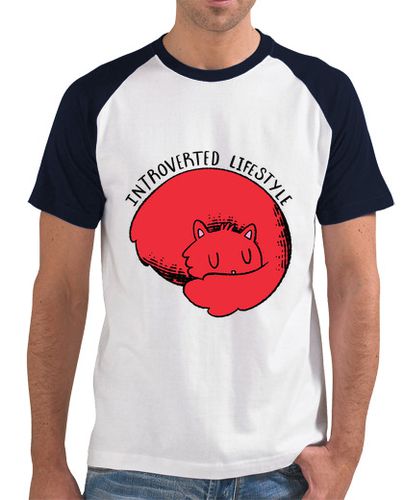 Camiseta Hombre Estilo Béisbol gato introvertido laTostadora - latostadora.com - Modalova