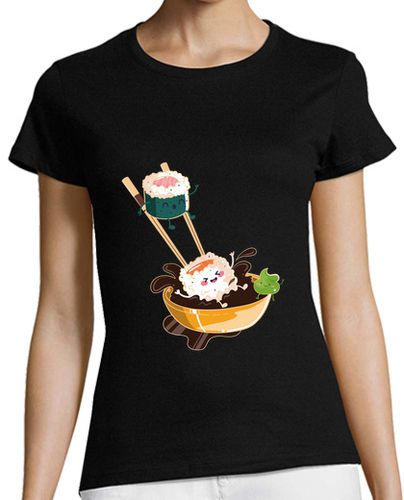 Camiseta mujer sushi anime yo comida japonesa yo kawai - latostadora.com - Modalova